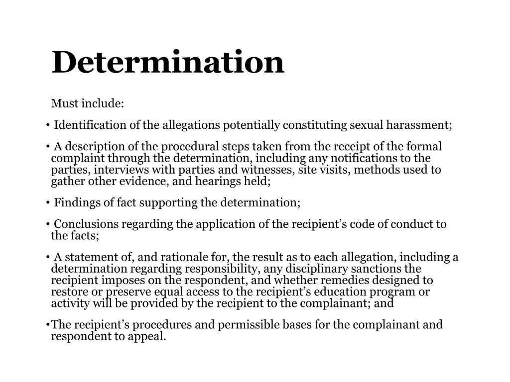 determination