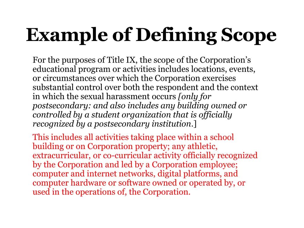 example of defining scope