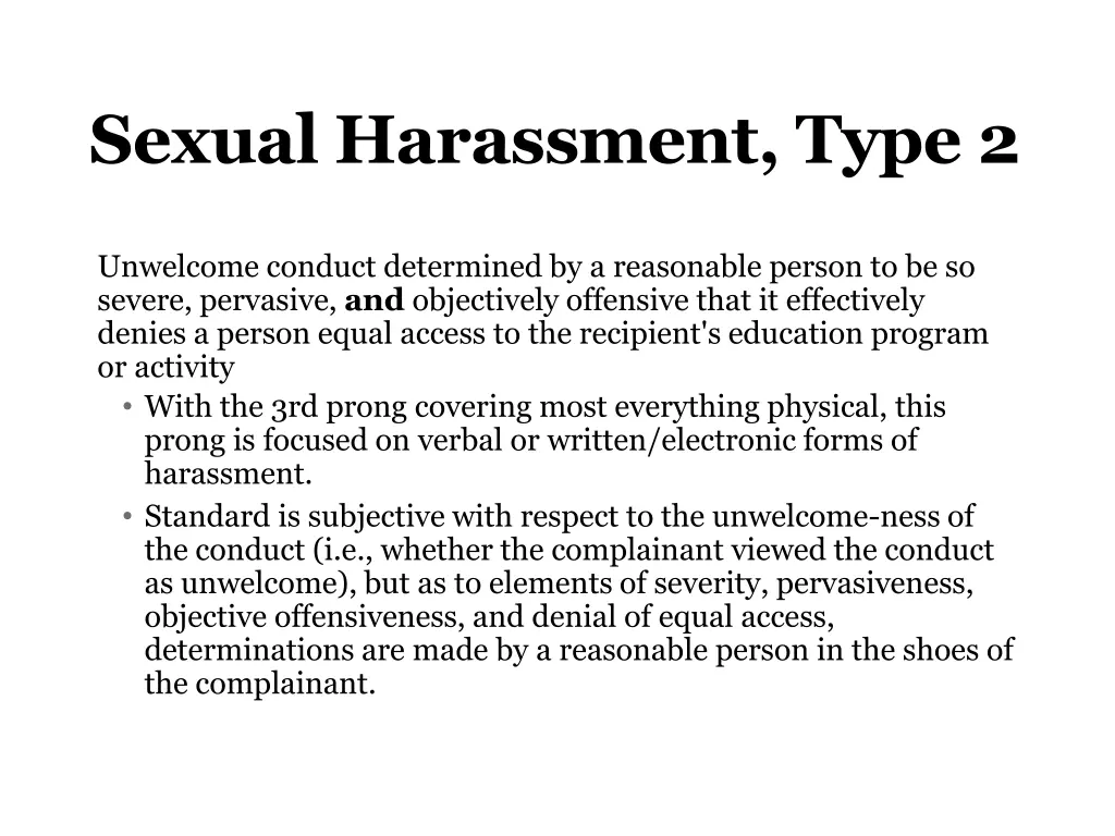 sexual harassment type 2