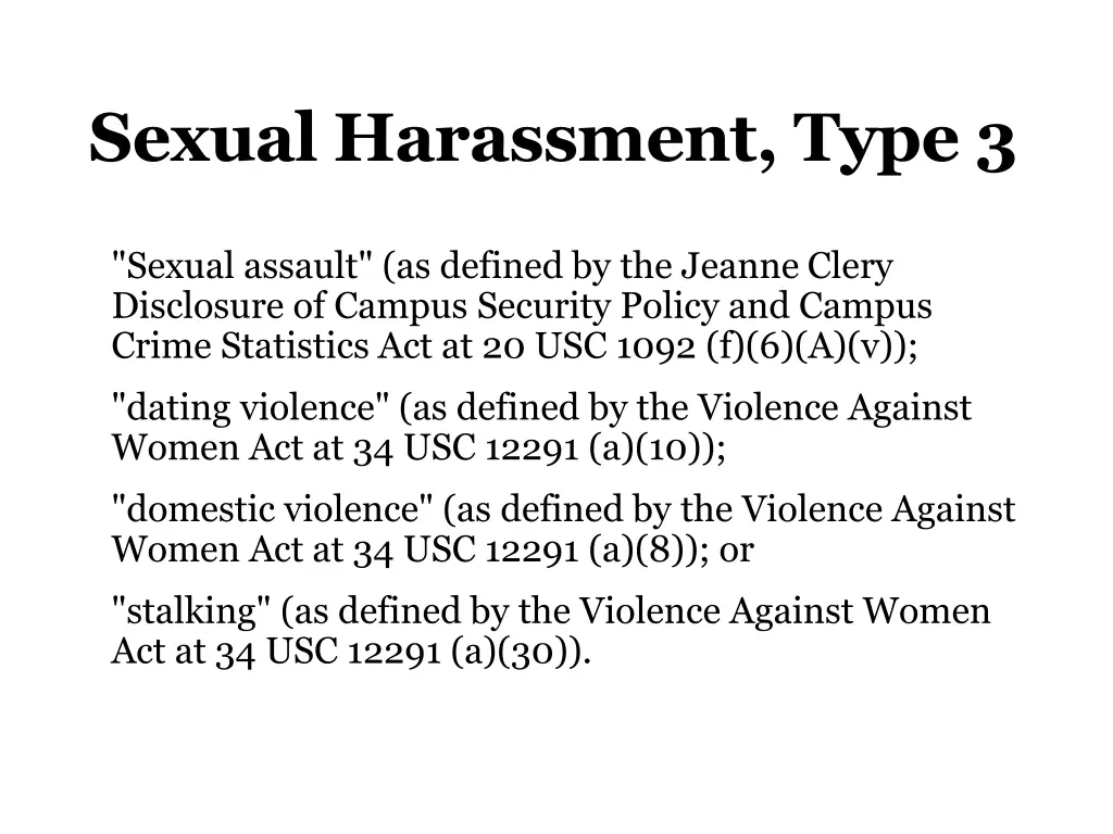 sexual harassment type 3