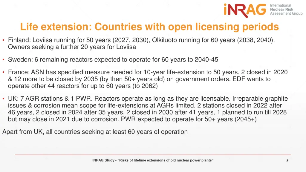 life extension countries with open licensing
