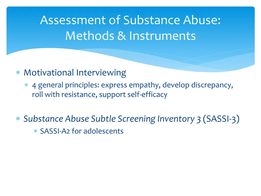 assessment of substance abuse methods instruments