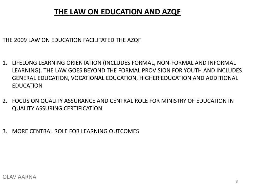 the law on education and azqf