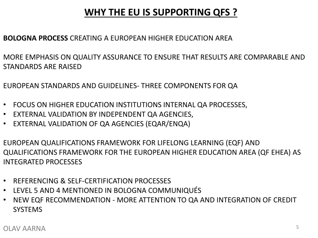 why the eu is supporting qfs