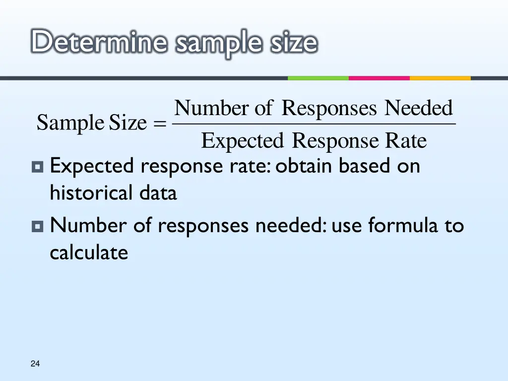 determine sample size