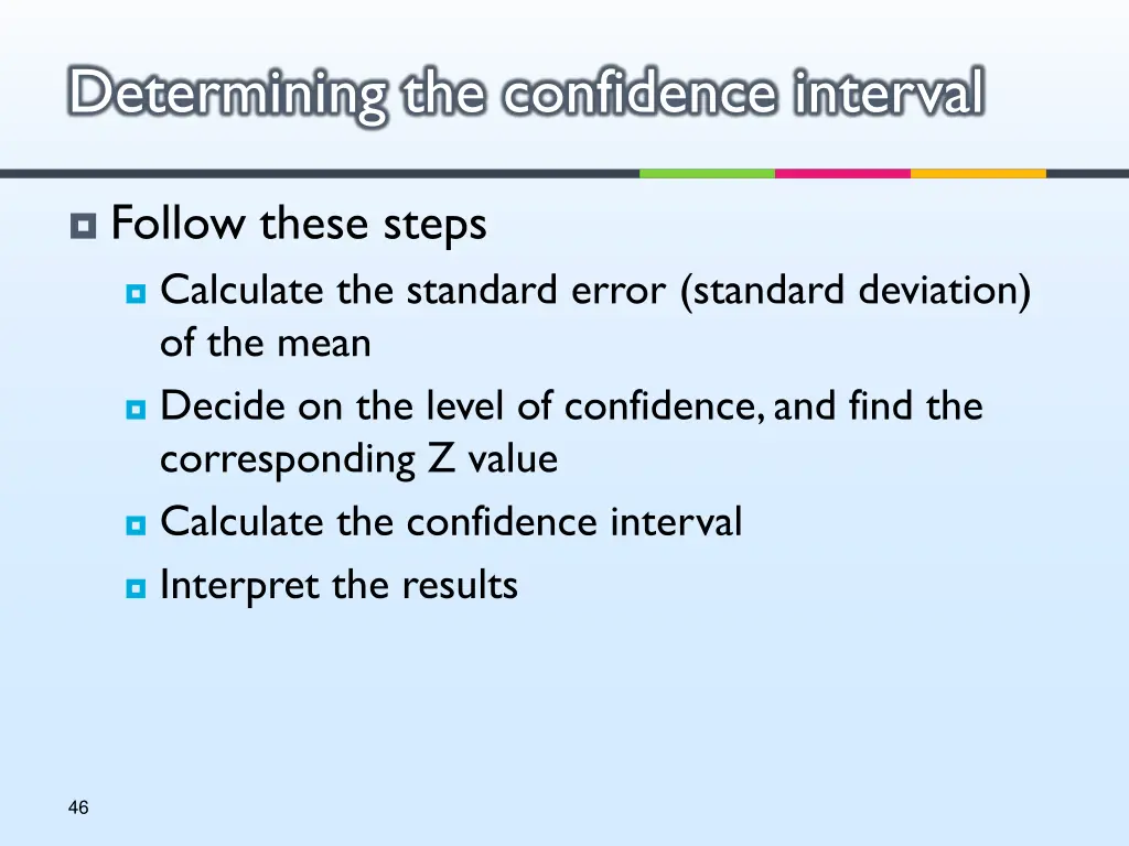 determining the confidence interval