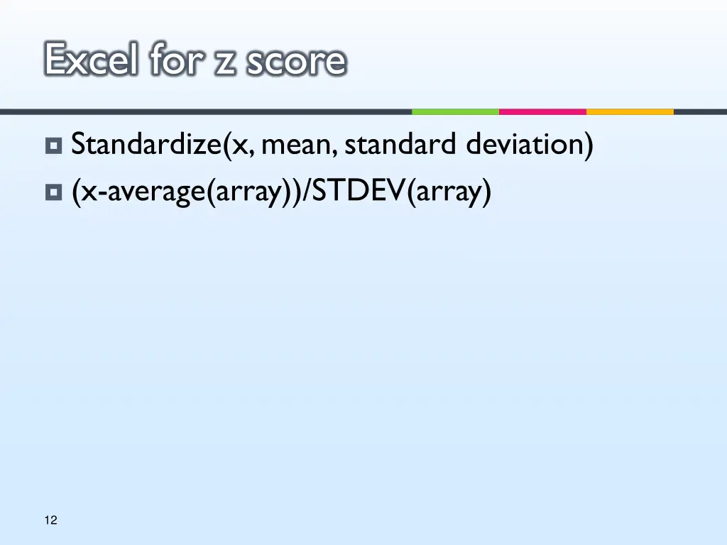 excel for z score