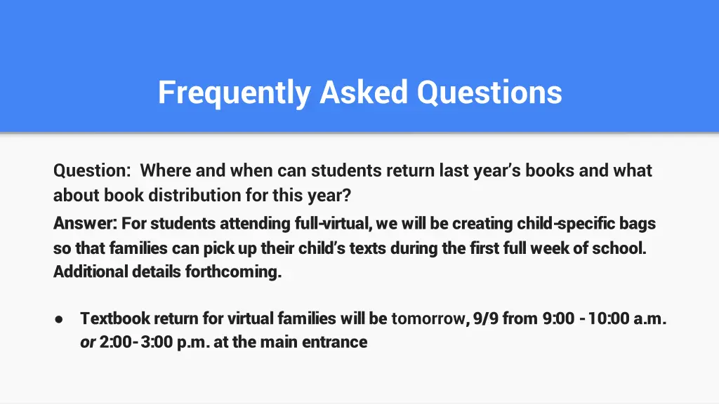 frequently asked questions