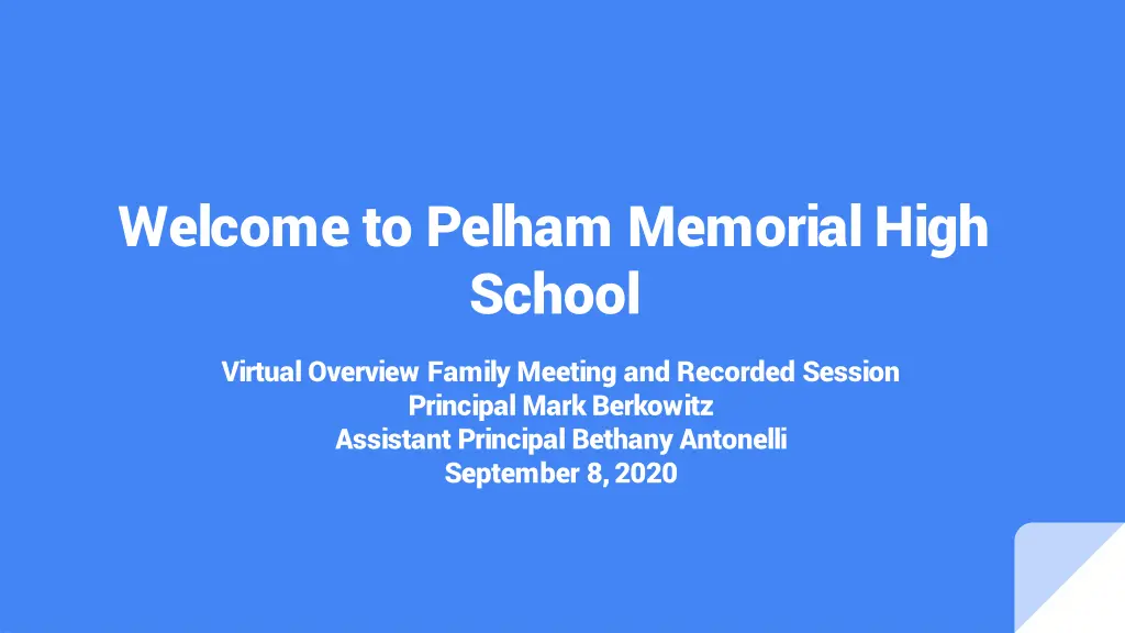 welcome to pelham memorial high school