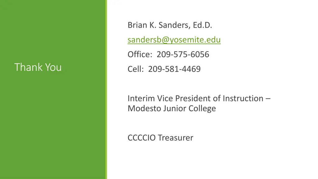 brian k sanders ed d