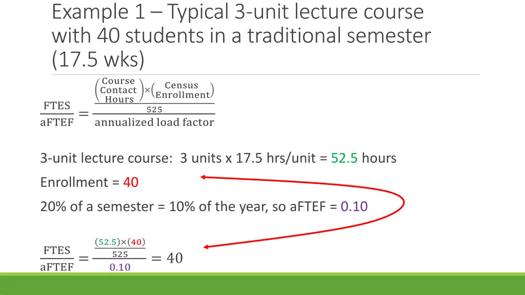 example 1 typical 3 unit lecture course with