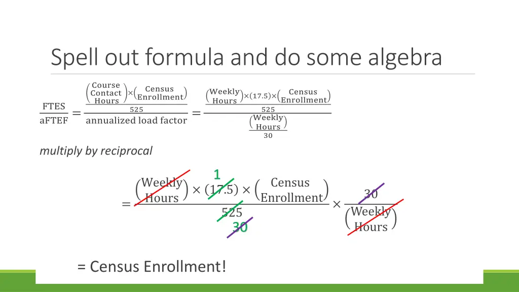 spell out formula and do some algebra