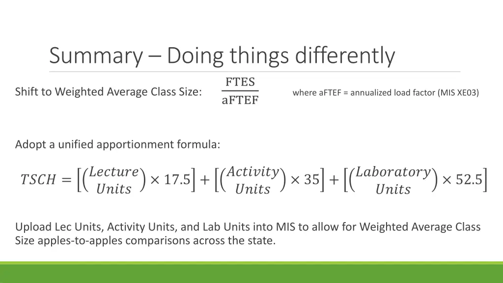summary doing things differently