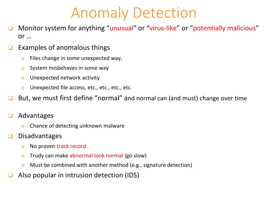 anomaly detection