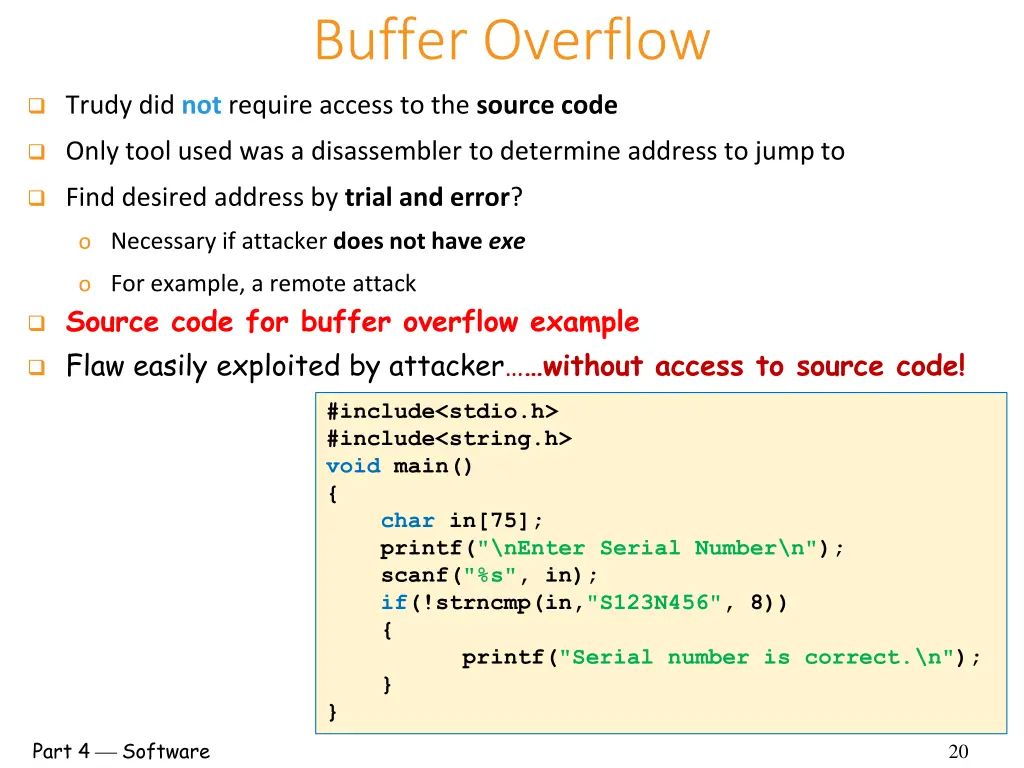 buffer overflow