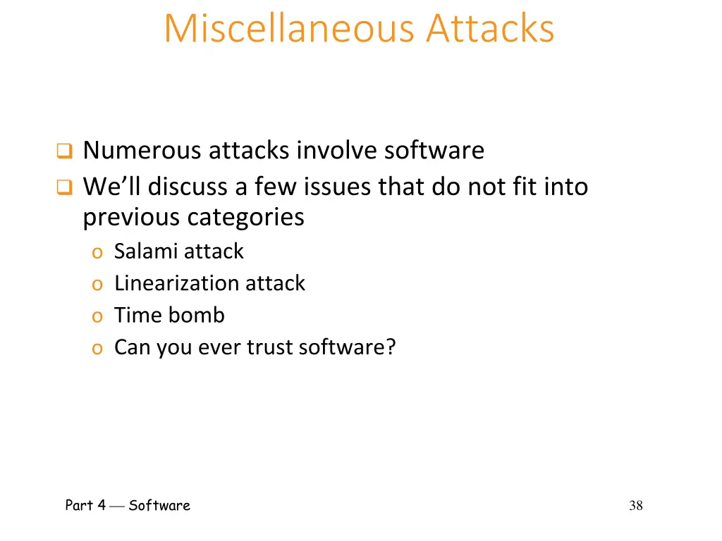 miscellaneous attacks