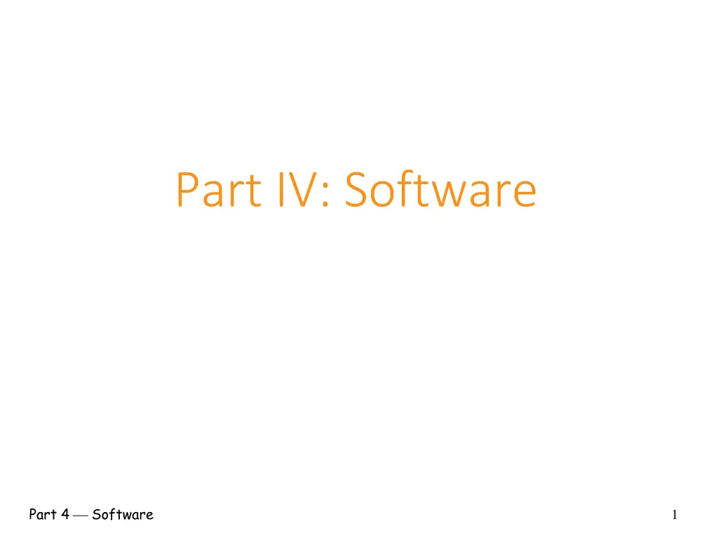 part iv software
