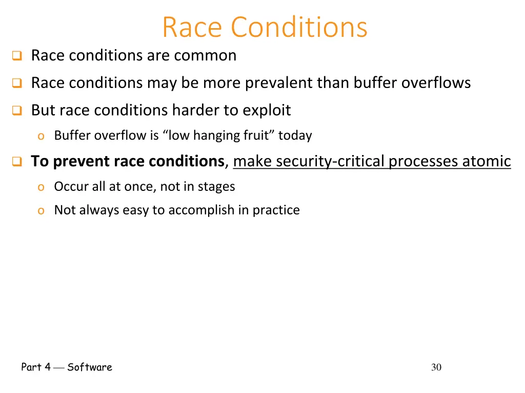 race conditions