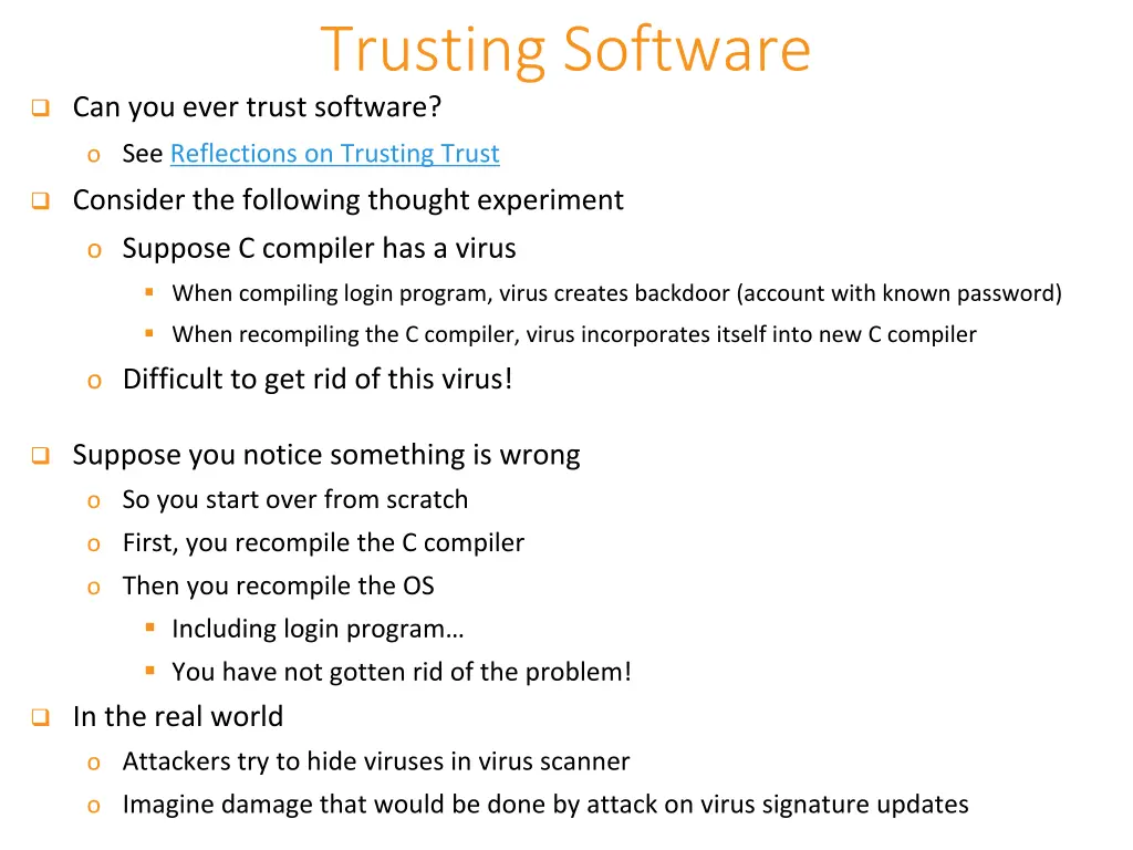 trusting software