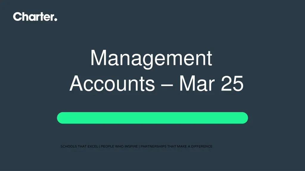 management accounts mar 25