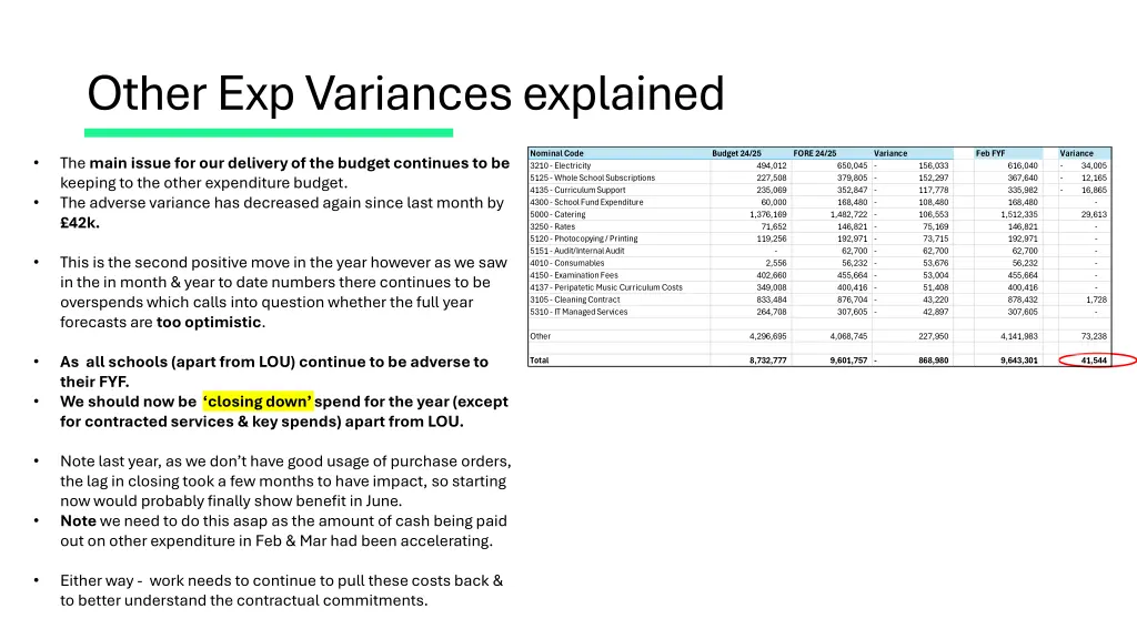 other exp variances explained