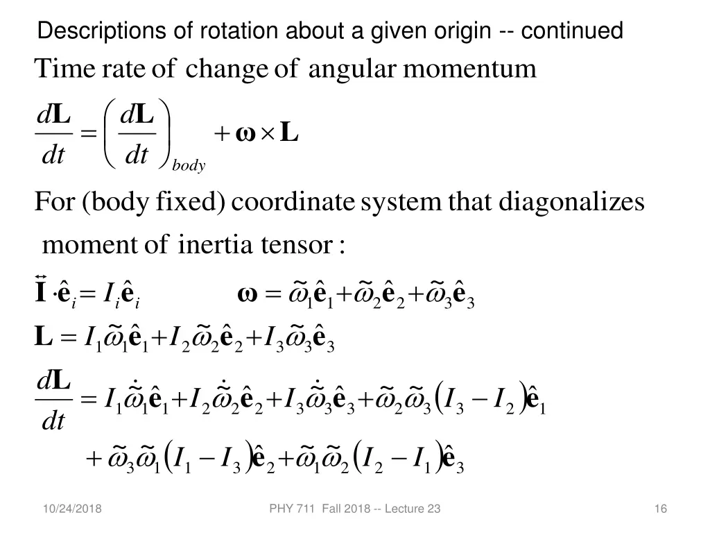descriptions of rotation about a given origin 1