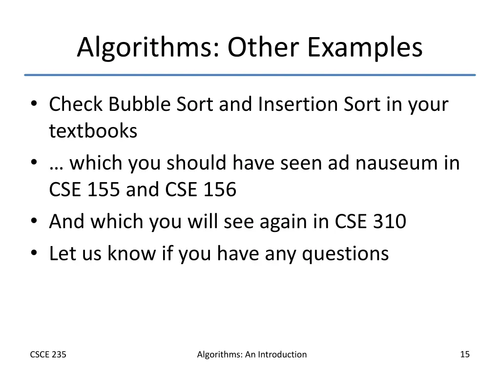 algorithms other examples
