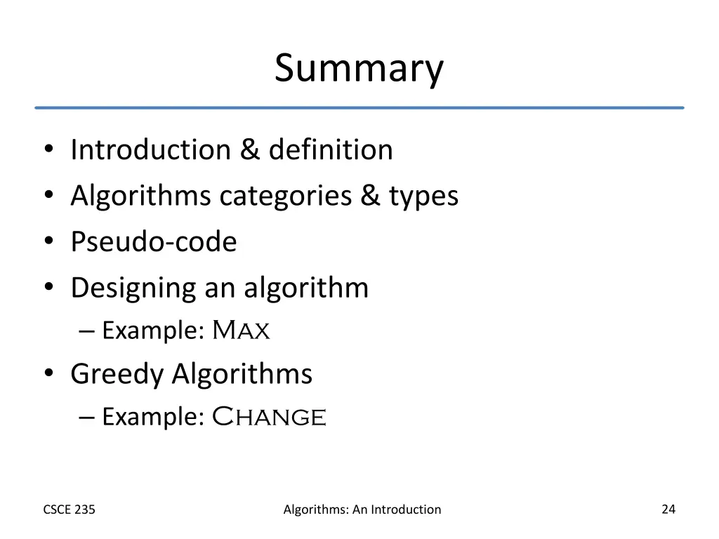 summary