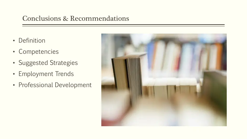 conclusions recommendations