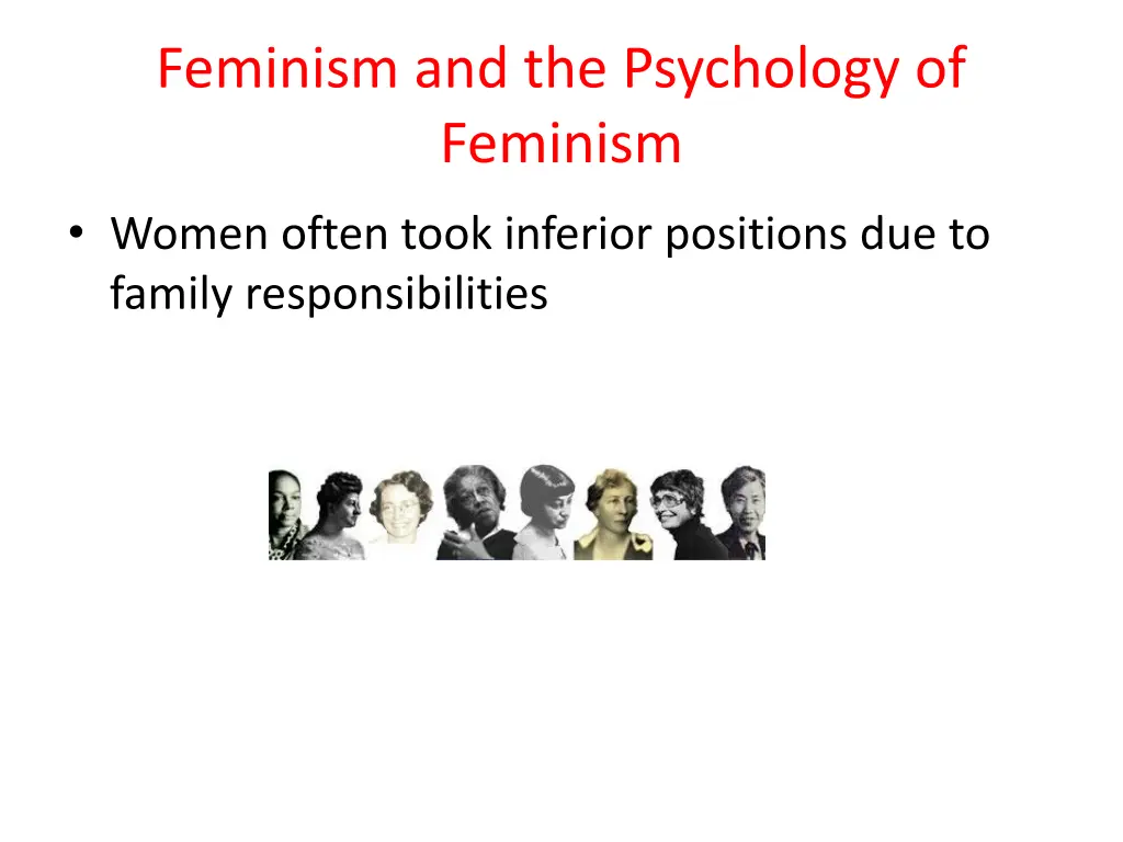 feminism and the psychology of feminism 1