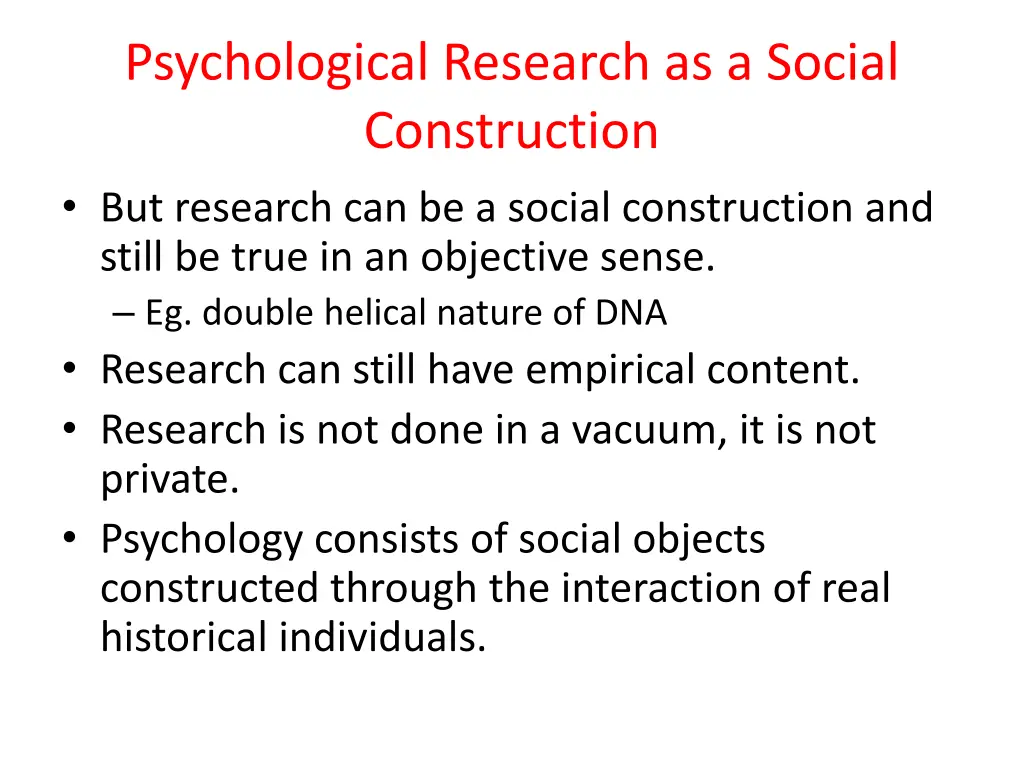 psychological research as a social construction 2