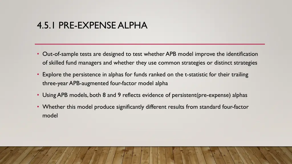 4 5 1 pre expensealpha