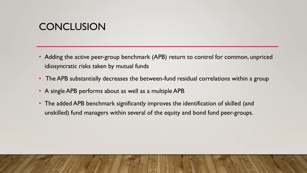 conclusion