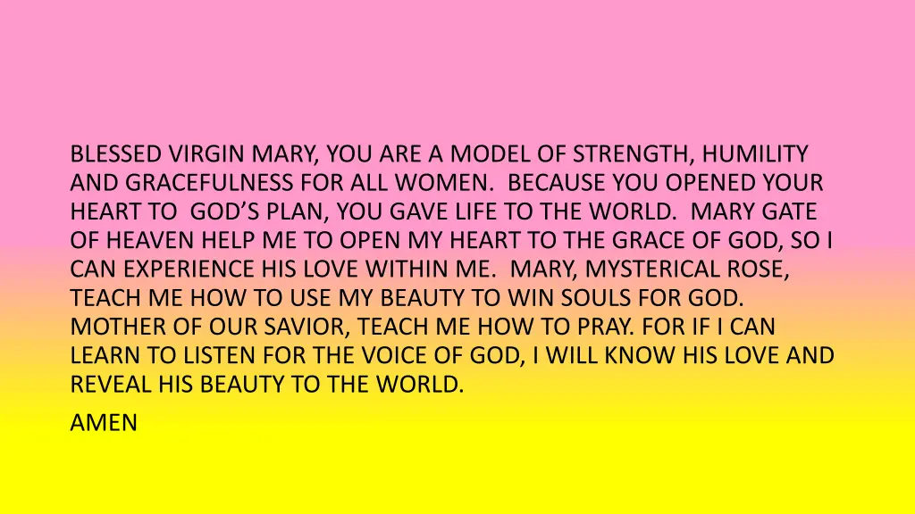 blessed virgin mary you are a model of strength
