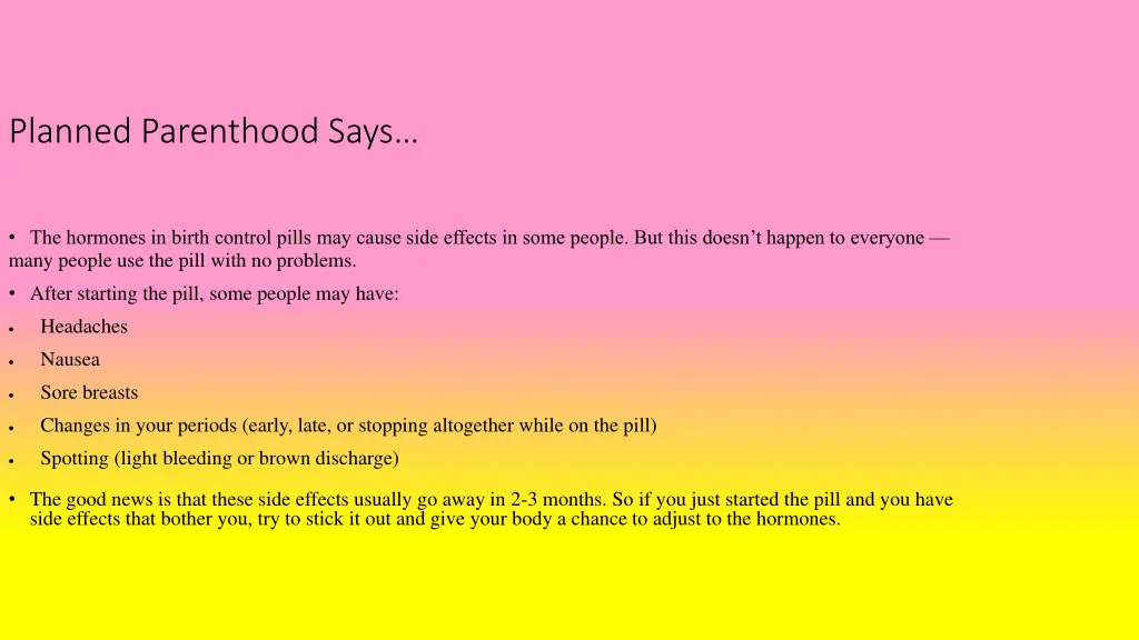 planned parenthood says