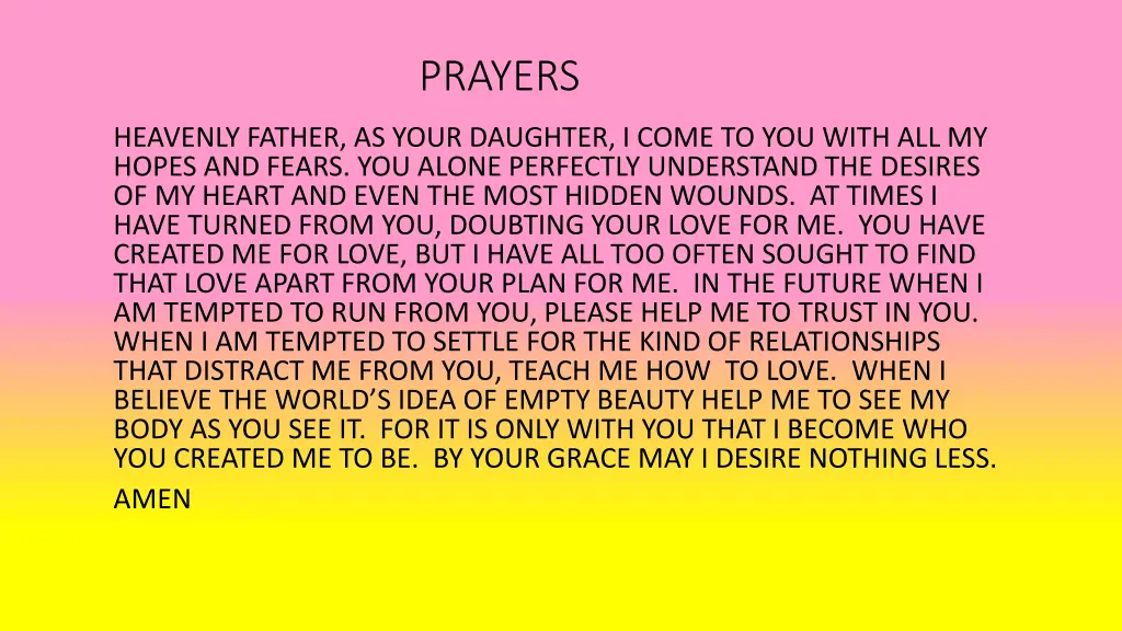 prayers