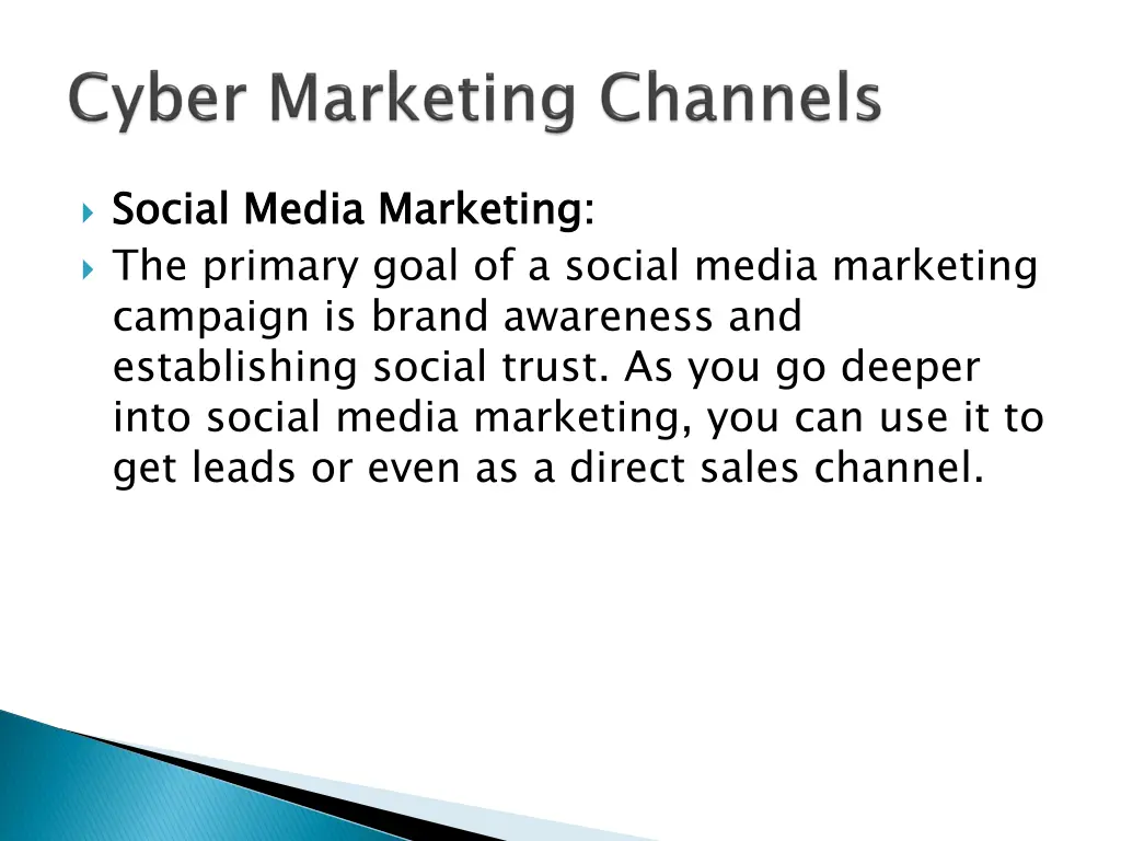 social media marketing the primary goal