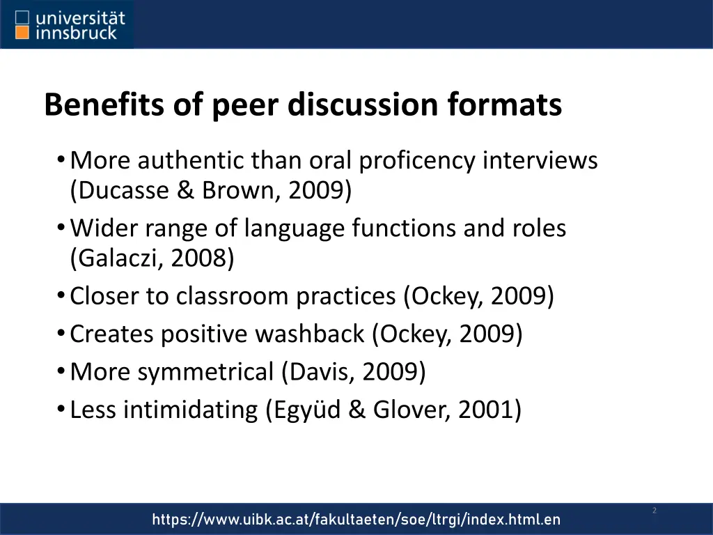 benefits of peer discussion formats