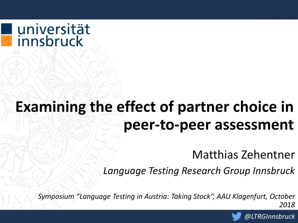 examining the effect of partner choice in peer