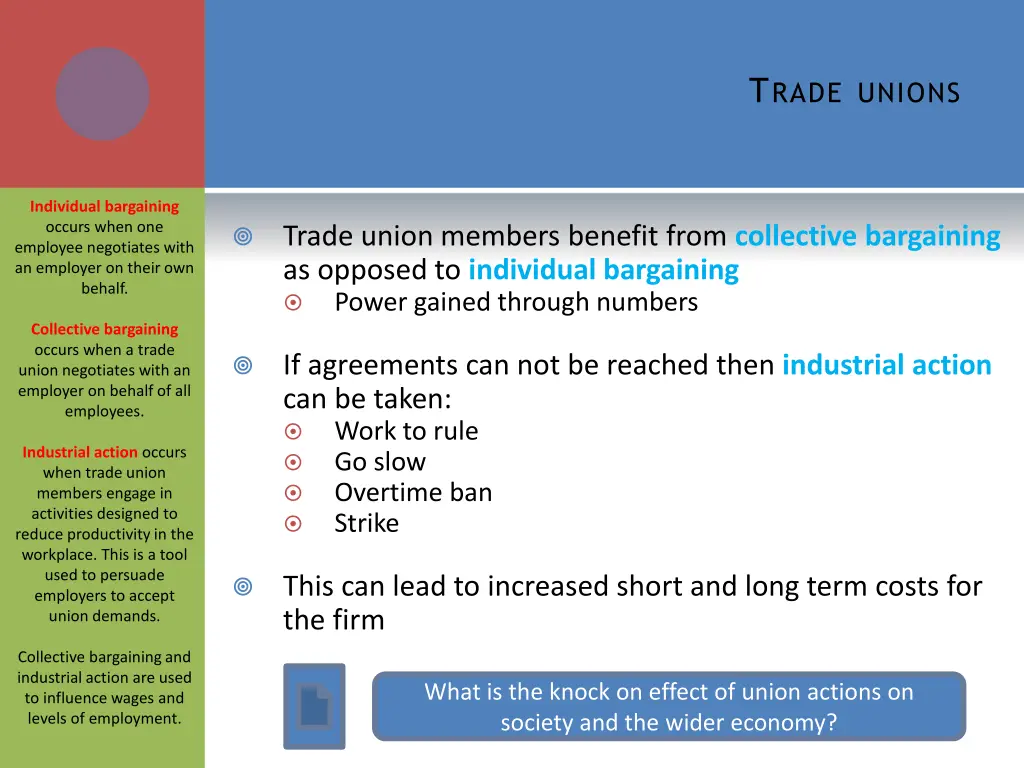 t rade unions