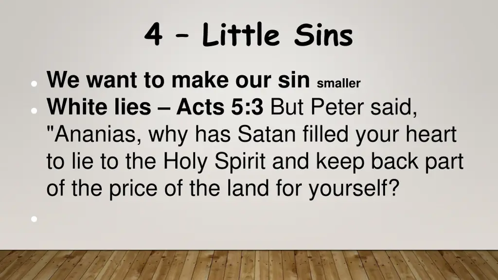4 little sins