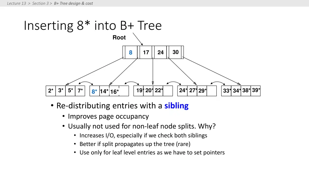 lecture 13 section 3 b tree design cost 6
