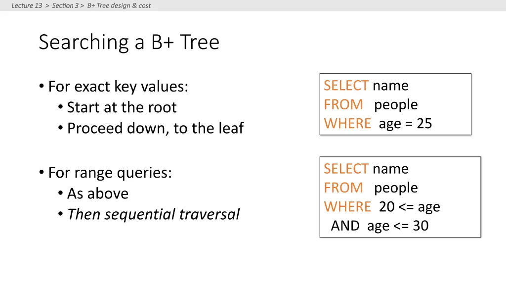 lecture 13 section 3 lecture 13 section 3 b tree