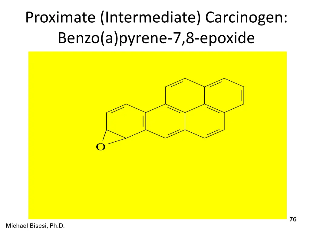 proximate intermediate carcinogen benzo a pyrene