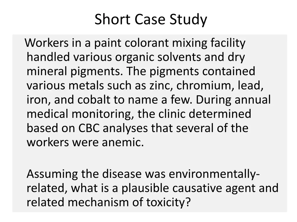 short case study 1