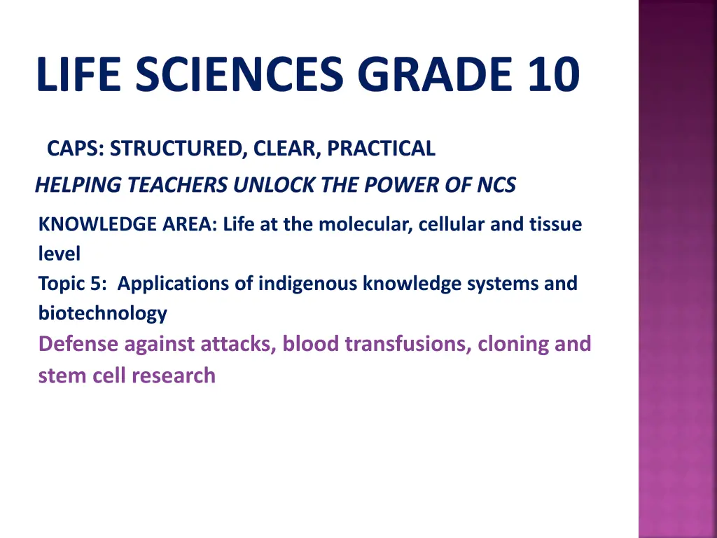 life sciences grade 10