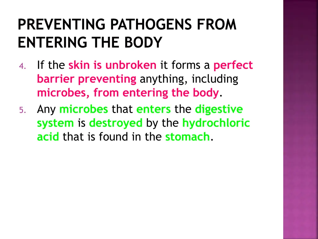 preventing pathogens from entering the body 2