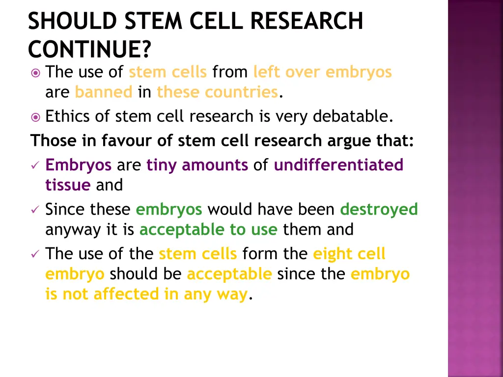 should stem cell research continue