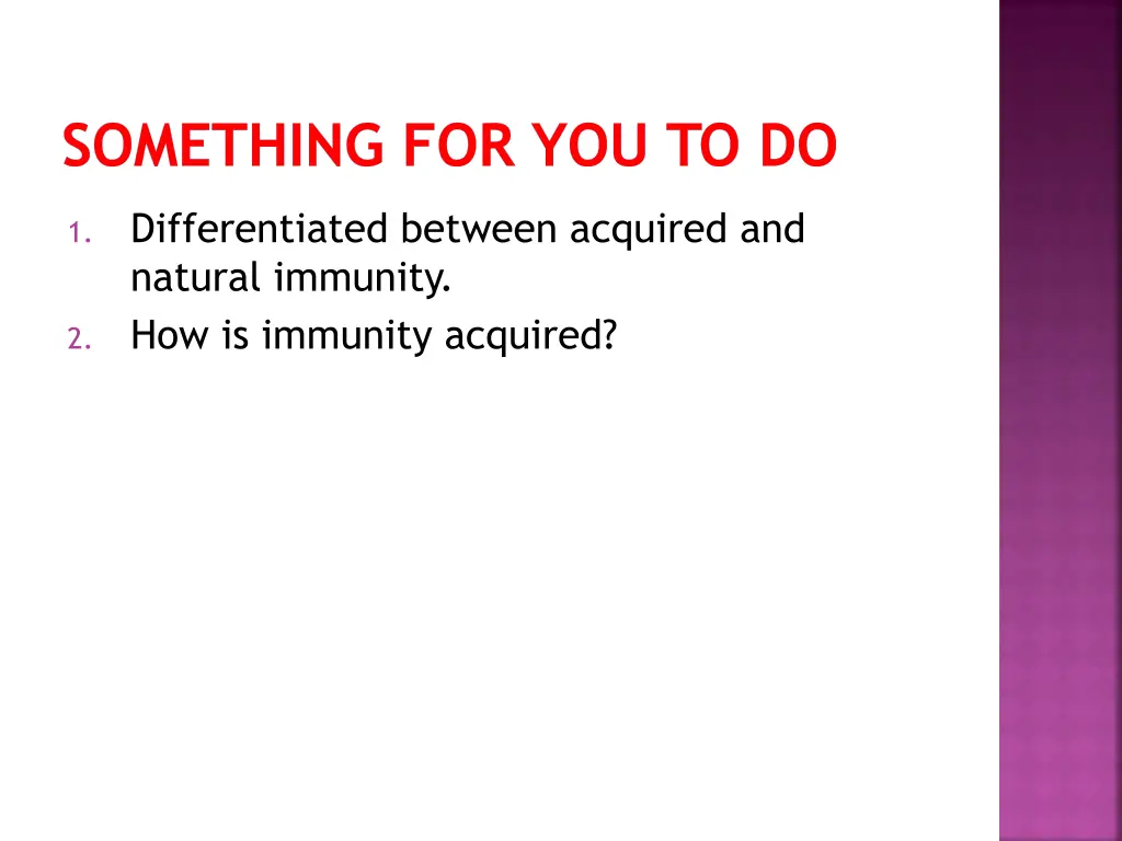 something for you to do