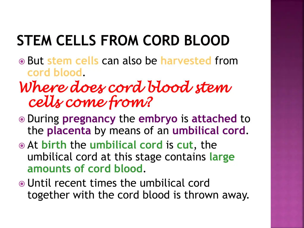 stem cells from cord blood